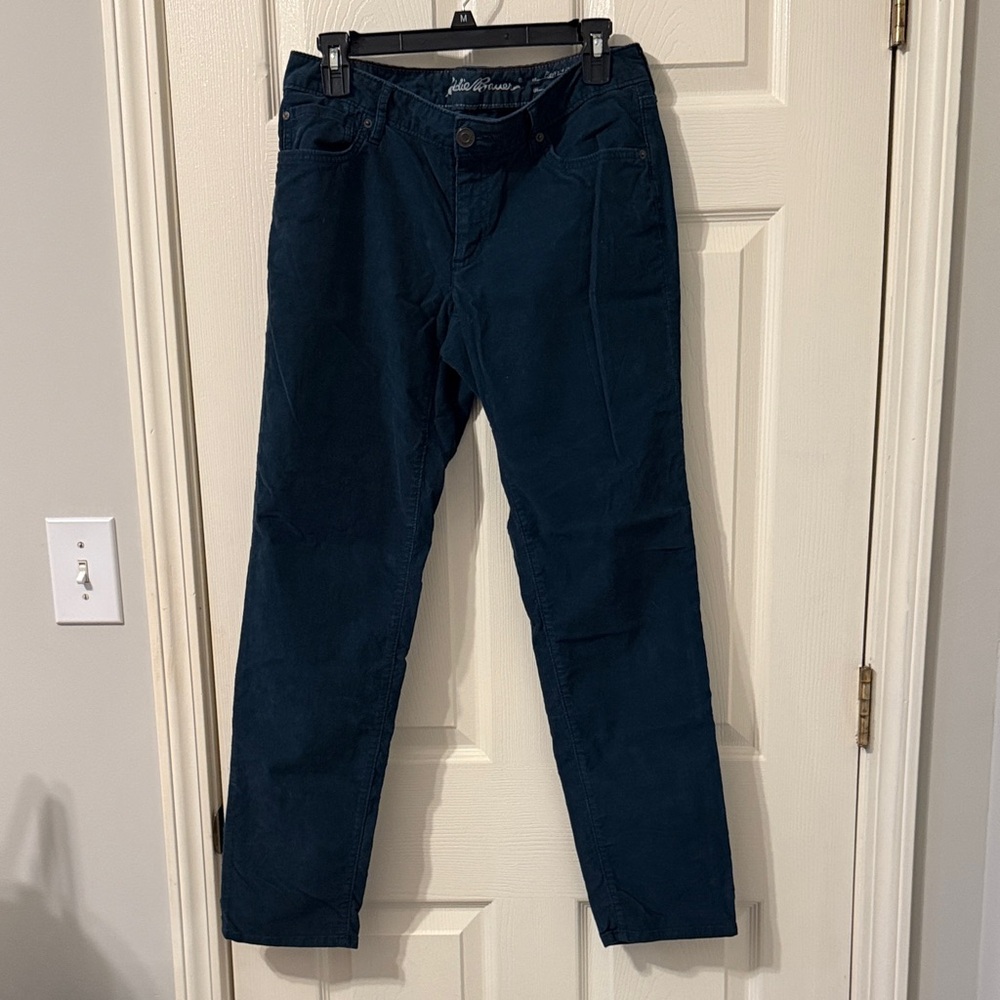 Eddie Bauer Women’s Dark Turquoise Boyfriend Slim Corduroy Pant